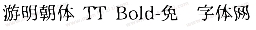 游明朝体 TT Bold字体转换